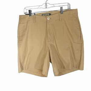 Mobile Bay Chino Short Men's Size 36 Tan Beige 6.5" Inseam 100% Cotton Flat NEW